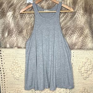 Free People Ribbed Grey Tank Top